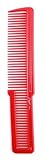 Diane Flat Top Comb, Red, 2 Count, Detangler, hair brush, wide handle, medium teeth, high quality, professonial, salon, barber, wavy hair, long hair, straight hair, adults and kids, boys and girls