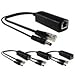 ANVISION 4-Pack Active 48V to 12V PoE Splitter Adapter, IEEE 802.3af Compliant, 10/100Mbps, for IP Camera AP Voip Phone and More