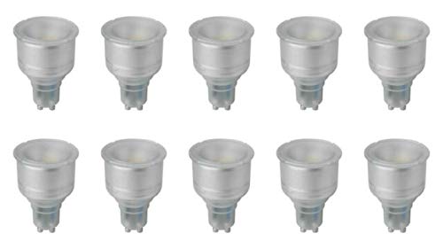 Megaman GU10 74 mm Long Neck Reflector Dimmable LED Lamp, 5 Watt, 2800K Colour Temperature, Warm White 10 Packs