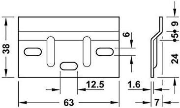 Kitchen Cabinet Hanging Brackets for Wall Mounting Cupboards Hanger Plate 63mm (10), Galvanized - Image 3