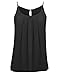 Women's Plus Size Keyhole Back Lined Chiffon Blouse Pleated Top