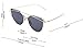 GAMT Mirrored Cat Eye Sunglasses Metal Frame Flat Lens Women Sunglasses