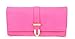 Gino Milano Women's Gold Leather Band Watch & Matching Tri-Fold Wallet Set - Pink