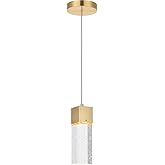 Elegant Lighting Indoor Modern Home Decorative Bright Novastella 1 Light Gold LED Pendant