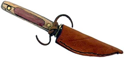 Handmade Hunting Knife Laminated Handle Leather Sheath