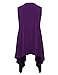 LL WSK1071 Womens Lightweight Sleeveless Draped Open Cardigan XXXL DARK_PURPLE