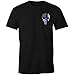Fantastic Tees Thin Blue Line Law Enforcement Police Officer Patriotic Skull Men's T Shirt (Black, L)
