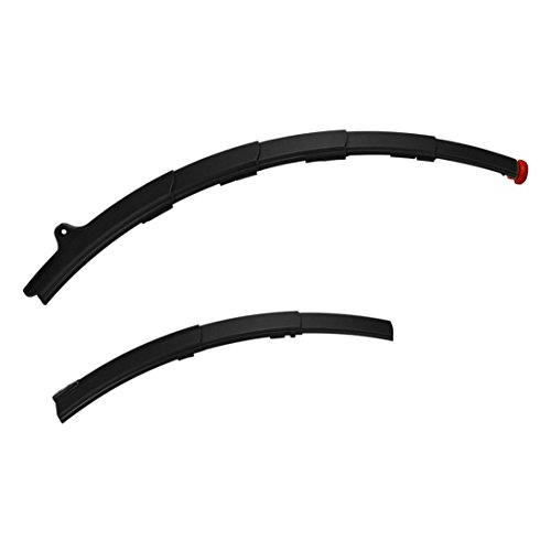 Mountain Bike Fenders Set, Retractable Front Rear Mudguards With Tail Light by Coerni (Black) - Thumbnail 4