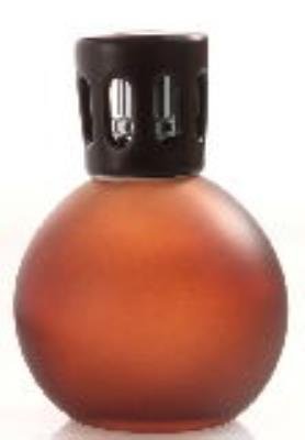 BROWN Small Frosted Glass Sphere Lampair Fragrance Lamp by Millefiori Milano