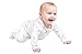 Owlivia Organic Cotton Baby Pajamas, Boys Girls Zip Front Sleep 'N Play, Footed Sleeper, Long Sleeve(6-12 Months, Feather)