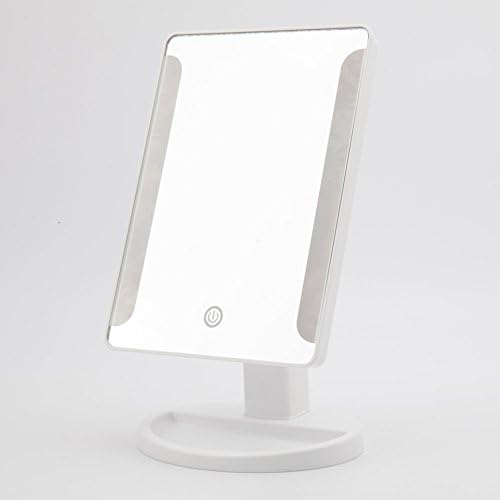 MAXPRETTY New Generation USB Cable Makeup Mirror Tabletop Vanity Cosmetic Mirror with Detached 10X Magnifying glasses 2-way Power Supply (White)