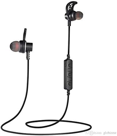 Bluetooth Headphones, Wireless Headphones, Smazing® Wireless Bluetooth Earphones Stereo Sweatproof Magnetic Earbuds Secure Fit with Built-in Mic Microphone (X6 3rd Generation Black)
