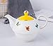 Jusalpha English Porcelain Tea for One Set- Butterfly Garden Teapot-Tea cup-Saucer Set, Tea Serving Gift Set #06