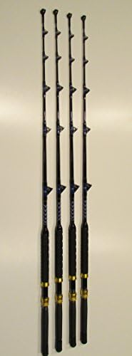 XCALIBER MARINE SET OF 4 TOURNAMENT SERIES 6' 50-80 lb SALTWATER TROLLING RODS