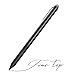MEKO 1.6mm Fine Tip Active Digital Stylus Pen with Universal Fiber Tip 2-in-1 for Drawing and Handwriting Compatible with Apple Pen iPad iPhone and Andriod Touchscreen Cellphones, Tablets-Black