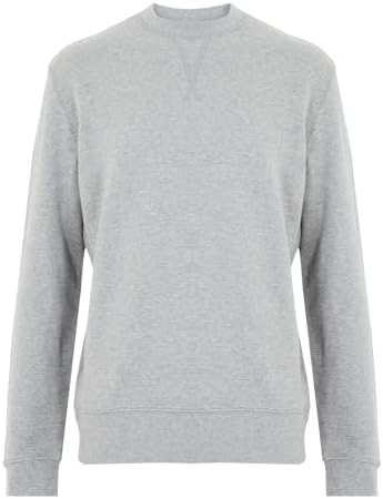 Marks Spencer Men's Pure Cotton Crew Neck Sweatshirt, Grey Mix