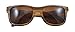 Zebra Wood Sunglasses, Wooden Sun Glasses for Men & Women, Trendy Unisex Shades (with Tea Colored Lenses)