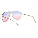 SA106 Retro Vintage Rimless Oceanic Lens Aviator Sunglasses Blue Pink