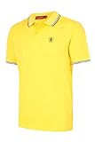Scuderia Ferrari Formula 1 Men's 2017 Yellow Tricolor Polo F1 (Large)
