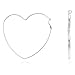 Heart Shaped Gold or Silver Rhodium Plated Hoop Statement Earrings for Womens
