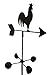 EDMBG Weather Vane Rooster 6 Feet Tall Black Garden Mount Yard Decor