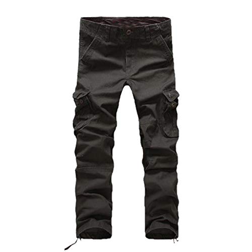 Allywit Men's Assault Tactical Pants Lightweight Cotton Outdoor Military Combat Cargo Trousers Big and Tall Dark Army Green - Thumbnail 2