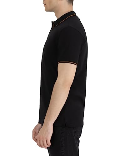 100% COTTON POLO SHIRTS FOR MEN, SHORT SLEEVE POLO SHIRT, UNIQUE MEN’S COTTON POLO SHIRTS (US, ALPHA, X-LARGE, REGULAR, REGULAR, NO 5, BLACK)
