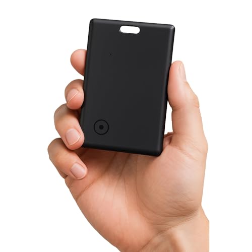 Slim Wallet Tracker Card Compatible with Apple Find My - Easily Find My,Finder Card Tracker (Black)