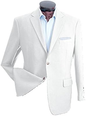 Mens Blazer Two Buttons (White) (42L)