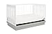 Babyletto Harlow 3-in-1 Convertible Crib, White with Grey Acrylic