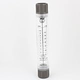 uxcell 5-35LPM Inline Clear Acrylic Water Flowmeter 1PT Dia Threads