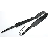 Grizzly H6222 80mm Black Leather Guitar Strap