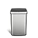 Ninestars DZT-50-28BR Automatic Touchless Motion Sensor Rectangular Trash Can, Black Top, 13 Gal. 49 L., Brush