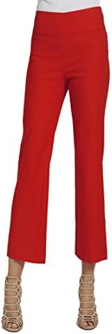 Ally NYC Women's Techno Thin Boot Cut Capri - Red - 8