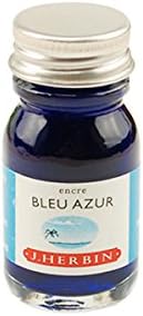 Herbin 11512T - 10 ml Bottle of Ink For Fountain Pens and Roller Pens (Product Without Packaging - Zero Waste Objective), Bleu Azur/Azure Blue - Image 4