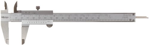 Mitutoyo 530-104 Vernier Calipers, Stainless Steel, for Inside, Outside, Depth and Step Measurements, Metric, 0