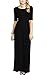 Meaneor Women's 3 4 Sleeve Solid Plus Maxi Long Dress with Elastic Waistband