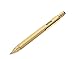 TROIKA CONSTRUCTION SQUARE - PIP24/AB - Multitasking ballpoint pen - for architects- centimetre-/inch ruler - spirit level - brass- matt - polished - antique brass - TROIKA-original