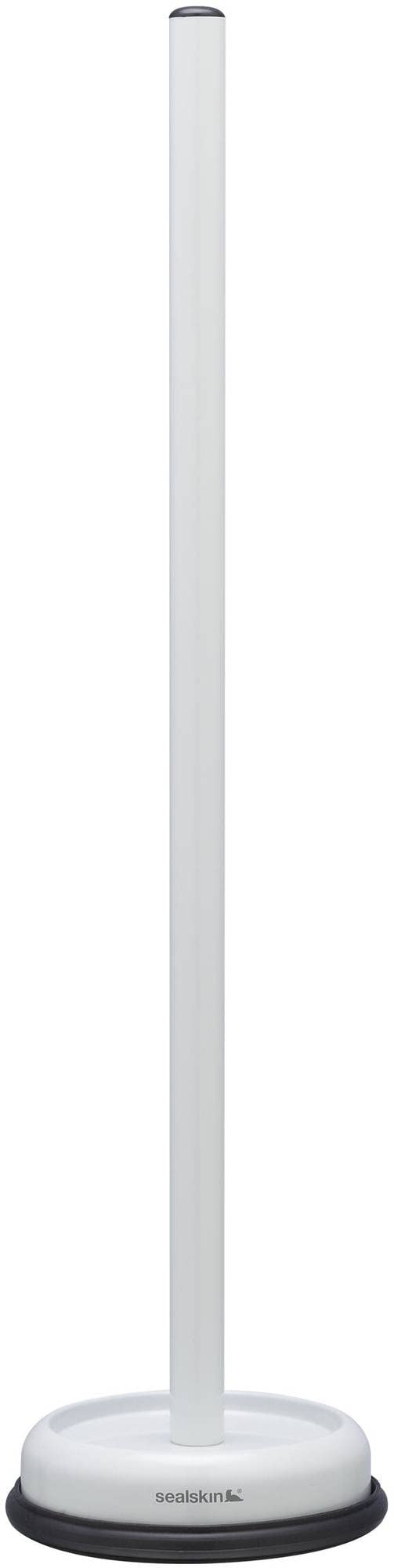 Sealskin Toilet Roll Holder, Stainless Steel, White, 13.2 x 13.2 x 52.1 cm