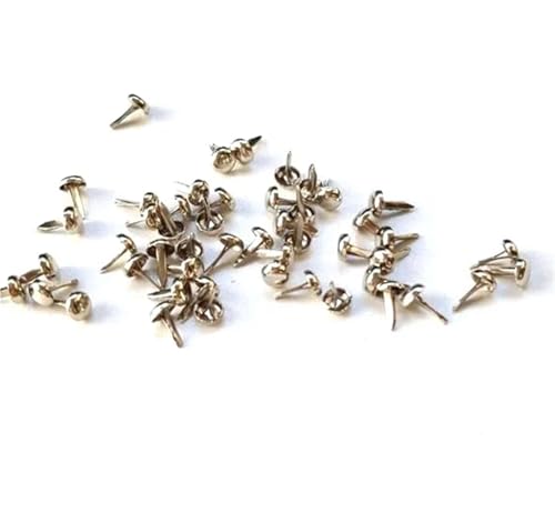 Brad 2000pcs Brads for Paper Crafts 4.5mm Metal Brads for Scrapbooking Accessories Paper Crafts Wedding Supplies Puppy Decoration(Silver)