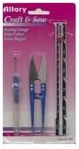 Craft & Sew sewing accessory set (sewing gauge, snip cutter and seam ripper), Style No 809, 1 pack