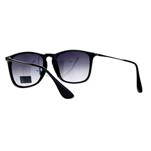 UV Protection Unisex Sunglasses Classic Hipster Square Frame Shades Black