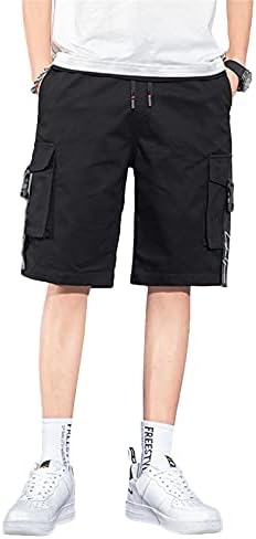 Men's Cargo Shorts with Pockets Cotton Mens Loose Casual