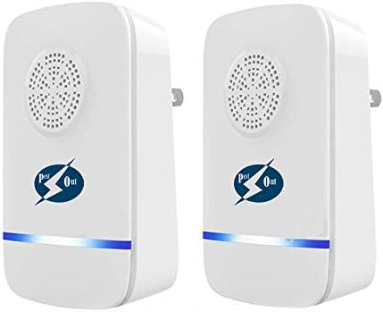 PestOut Ultrasonic Pest Repeller 2 Pack Plug in with Nightlight - Indoor Pest Repellent. Small, Easy, Quiet. Pest Defender. Roach Killer.