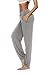 DIBAOLONG Womens Yoga Pants Wide Leg Comfy Drawstring Loose Straight Lounge Running Workout Legging Gray XL
