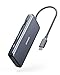 Anker USB C Hub Adapter, 7-in-1 USB C Adapter, with 4K USB C to HDMI, 100W Power Delivery, USB C Data Port, microSD/SD Card Reader, 2 USB 3.0 Ports, for MacBook Pro 2019/2018/2017, Chromebook, XPS