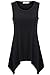 Meaneor Women's Plus Vogue Wide Hem Design Top Shirts Tunic Sleeveless Summer Top