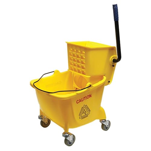 Simpli-Magic Mop Bucket with Wringer Wischeimer mit Auswringer, Polyethylen, gelb, 5 Gallon