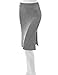 CTC WB937 Womens Double Side Slit Pencil Skirt S HEATHER_GREY