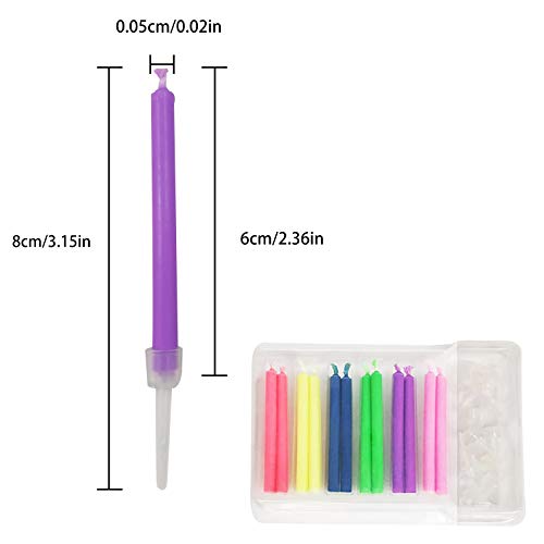 Birthday Cake Candles in Holders Cake Tricks and Decorations Colors